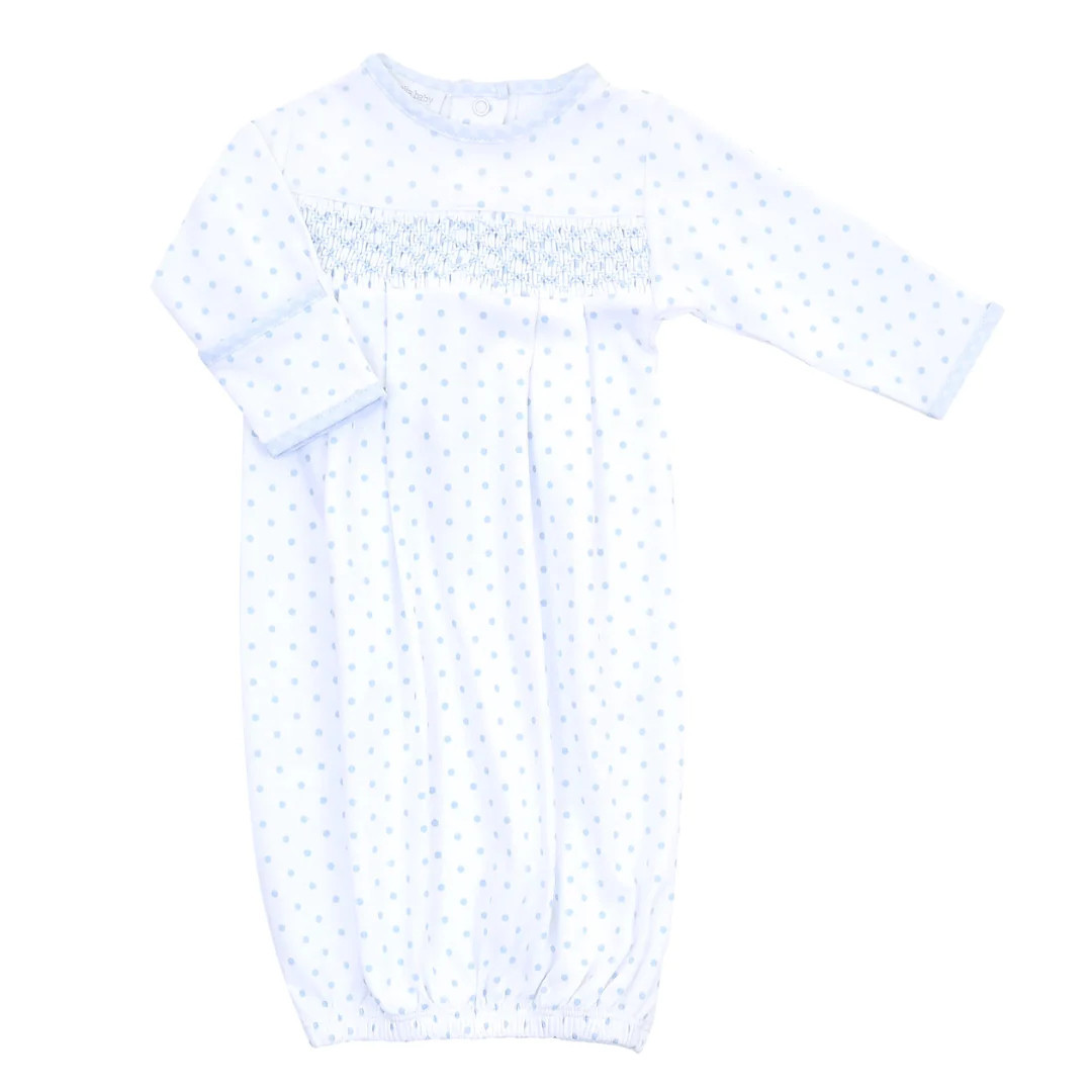 gingham dot smocked gown | Ellifox