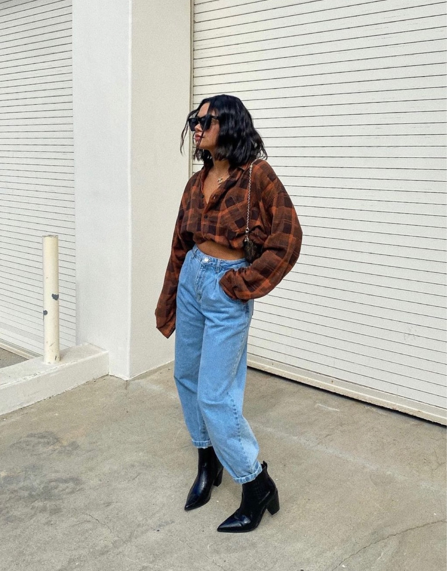 cropped plaid blazer, parachute baggy denim, black boots #fallstyle #falloutfit #styleootd 

#LTKshoecrush #LTKSeasonal #LTKBacktoSchool