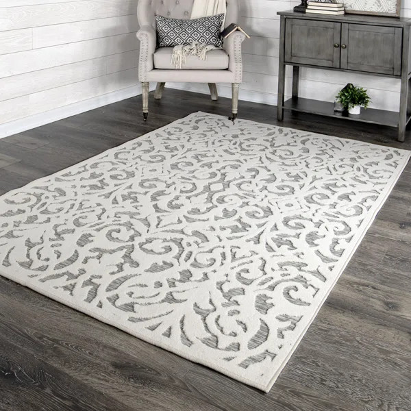 My Texas House by Orian Indoor/Outdoor Lady Bird Natural Driftwood Area Rug | Wayfair North America