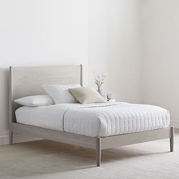Mid-Century Bed - Pebble | West Elm (US)