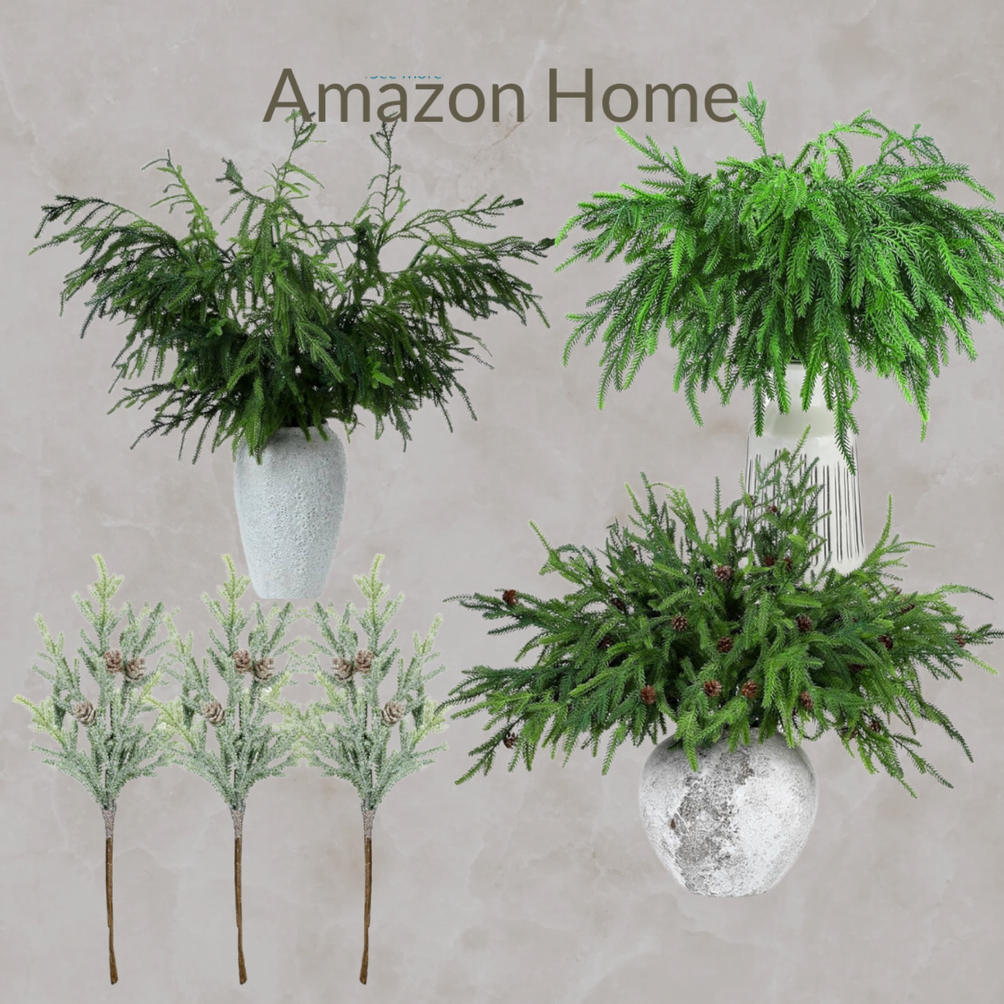 Amazon Home Holiday Decor Christmas Decor Norfolk Pine Stems

#LTKHoliday #LTKfindsunder50 #LTKSeasonal