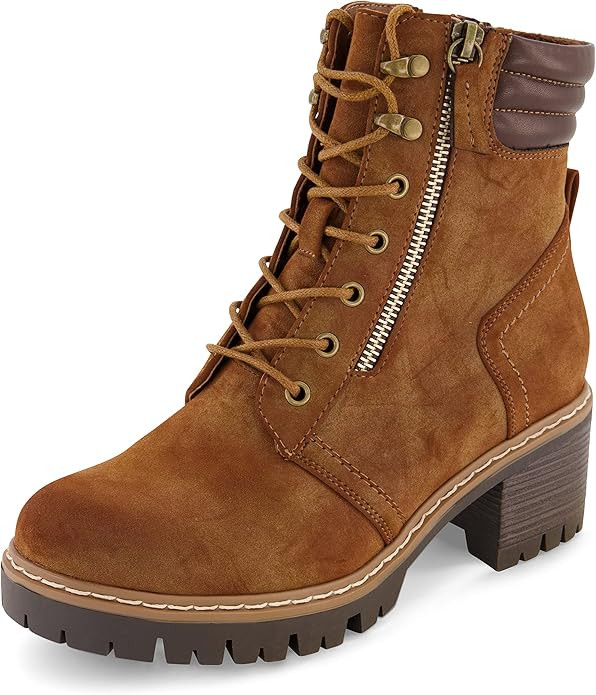 CUSHIONAIRE Women's Ramsey Lace up boot +Memory Foam, Wide Widths Available | Amazon (US)