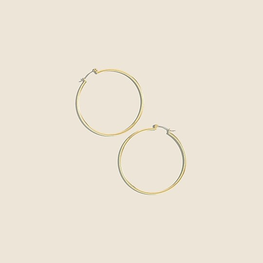 Antique-gold hoop earrings | J. Crew US