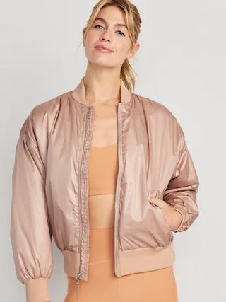 Oversized Water-Resistant Bomber Jacket for Women | Old Navy (US)