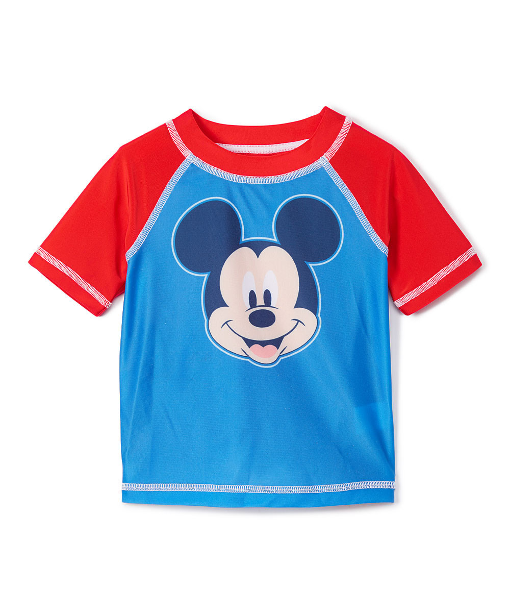 Dreamwave Apparel Boys' Rashguards - Blue & Red Mickey Mouse Rashguard - Infant | Zulily