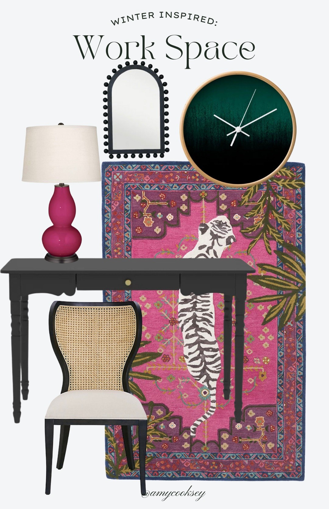 I don’t think I’d ever leave this Office: #hocwinter inspired 

Office Design | Home Office | Pink Rug | Fuchsia Rug | Workspace | Decor Inspo | Sprinter Winter | Black Desk 

#LTKHome