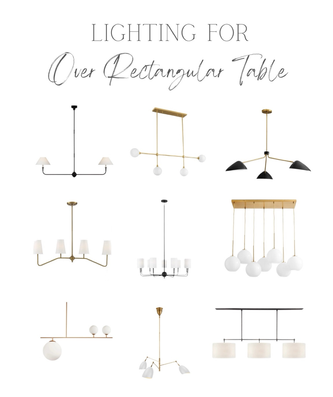 Lighting for Over A Rectangular Table

#LTKhome