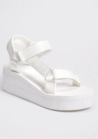 White Platform Wedge Sports Sandals | rue21