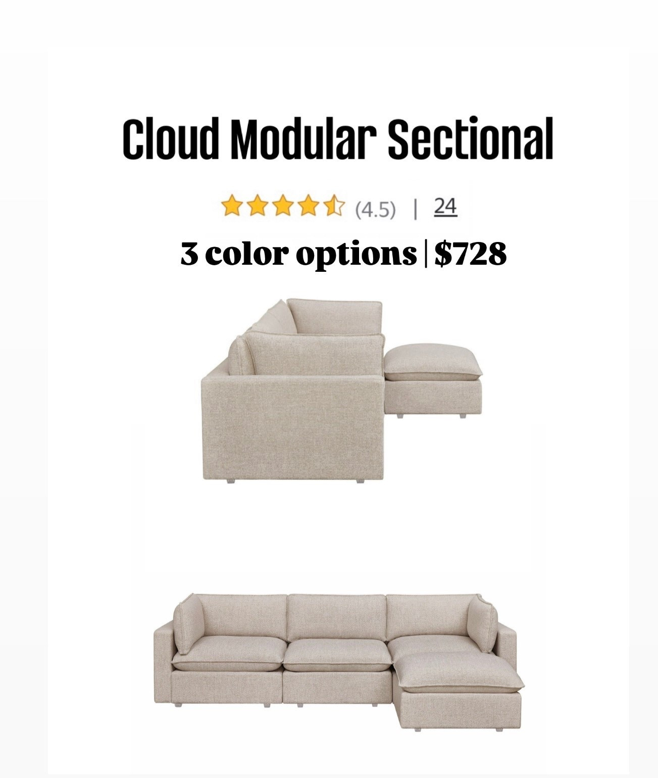 Cloud modular sectional new arrival great reviews 