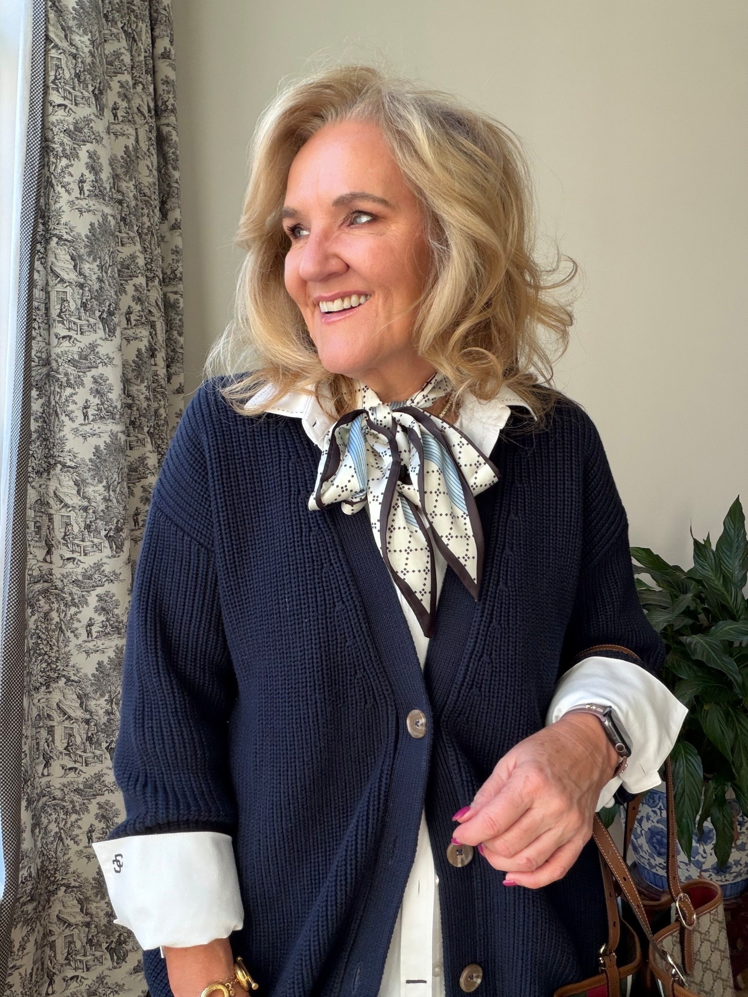 Pinterest inspired!
I’m linking my exact jeans, but the track striped jeans would also be really cute with this outfit. I do size down in this style.
No iron white blouse size 1.0
My cotton cardigan is not available in this longer length, but it is available in the more hip length that the Pinterest inspiration photo is wearing.
Amazon scarf. Mine was longer than the inspired by outfit, so I tied it in a bow versus in a knot.

#LTKOver40 #LTKootd #LTKPetite