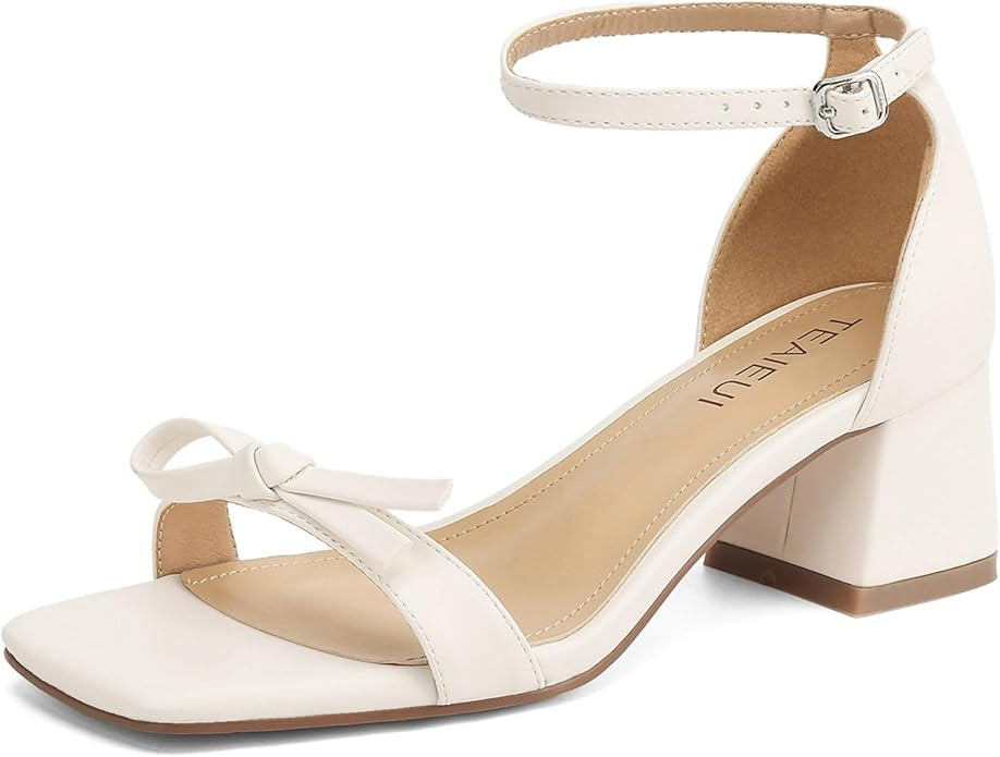 Women's Heeled Sandals Strappy Low Block Heels Chunky for Women Comfortable Ankle Strap Open Toe ... | Amazon (US)