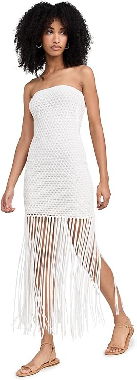 PQ Swim Women's Vanessa Strapless Fringe Dress | Amazon (US)