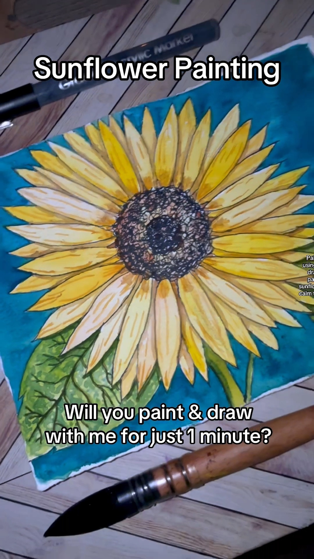 Tonight’s practice was a sunflower and I actually liked how it turned out, a little sun in winter #watercolorpainting #nightlymindfulness #arttherapy #sunflower #inkandwash #lineandwash #tutorial #holiday2025 

#LTKdayinmylife #LTKHoliday #LTKGiftGuide