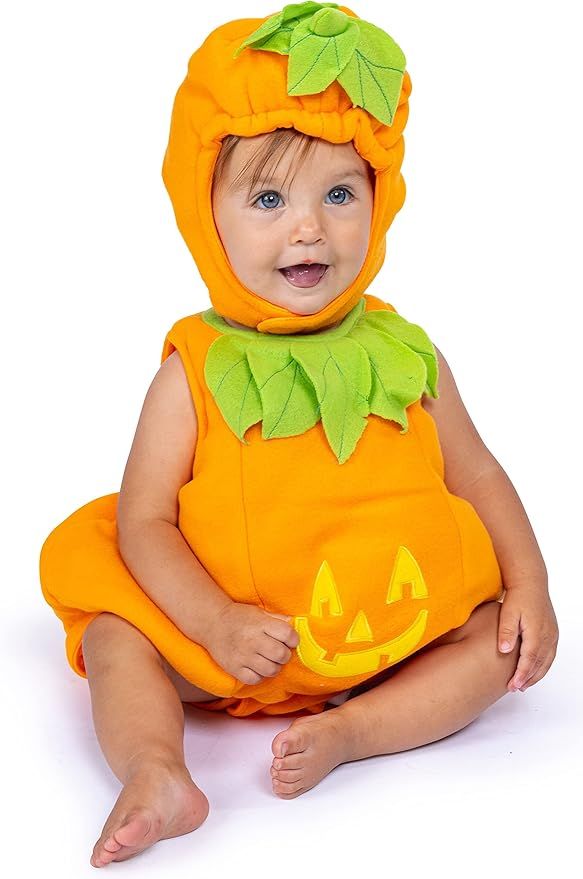 Dress-Up-America Baby Pumpkin Costume – Adorable Halloween Jack-O-Lantern Costume For Toddlers | Amazon (US)