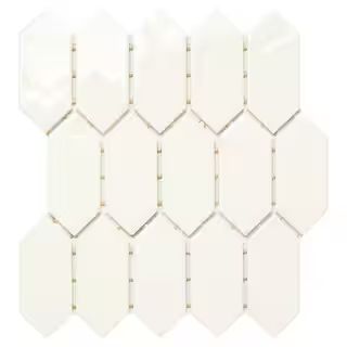 Marazzi LuxeCraft 11 in. x 12 in. x 6.35mm White Ceramic Picket Mosaic Wall Tile (0.73 sq. ft. / ... | The Home Depot