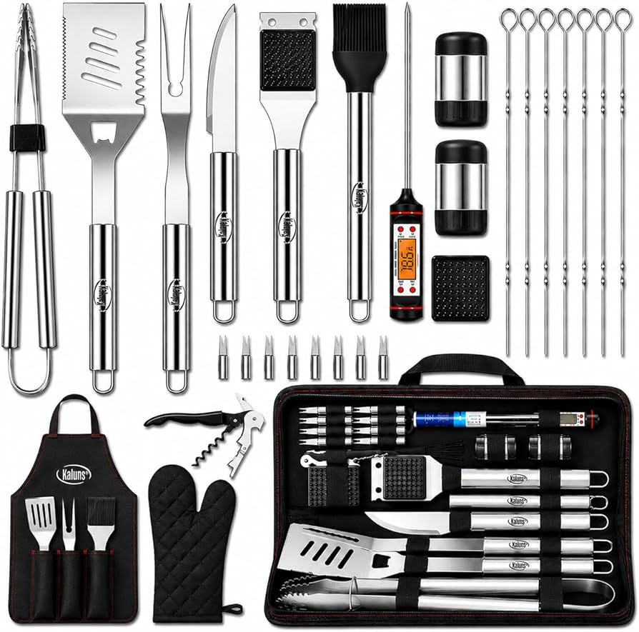 Kaluns Grilling Accessories, Dad Gifts for Fathers Day, Heavy Duty Stainless Steel Grill Set BBQ ... | Amazon (US)