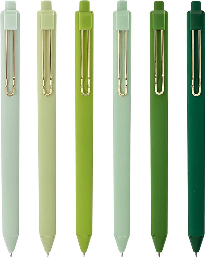 allydrew Retractable Black Ink Gel Pens, 0.5mm Fine Point, Stationery Supplies for Home and Offic... | Amazon (US)