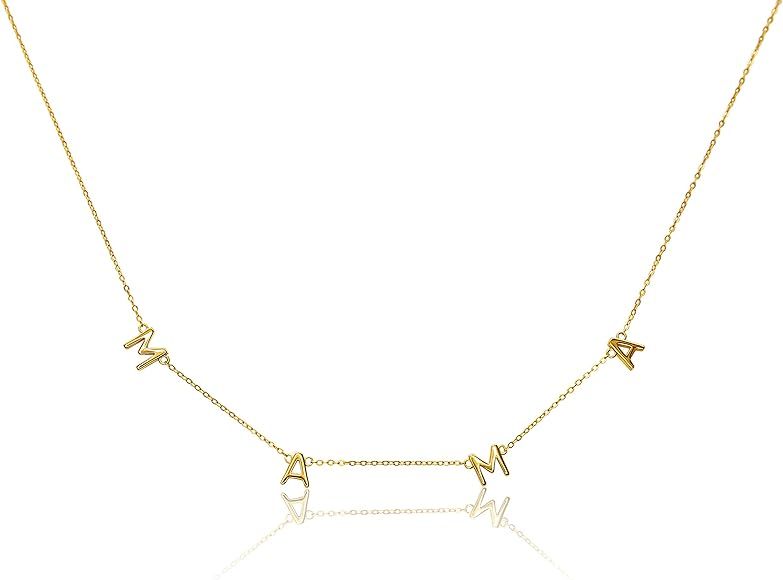 Benevolence LA Mama Necklace Dainty Necklace, 14k Gold Dipped Necklaces For Women, Gifts for Mom ... | Amazon (US)