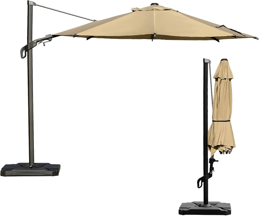 Abba Patio 10FT Vienna Offset Patio Umbrella Outdoor Cantilever Umbrella with 360° Rotation Desi... | Amazon (US)