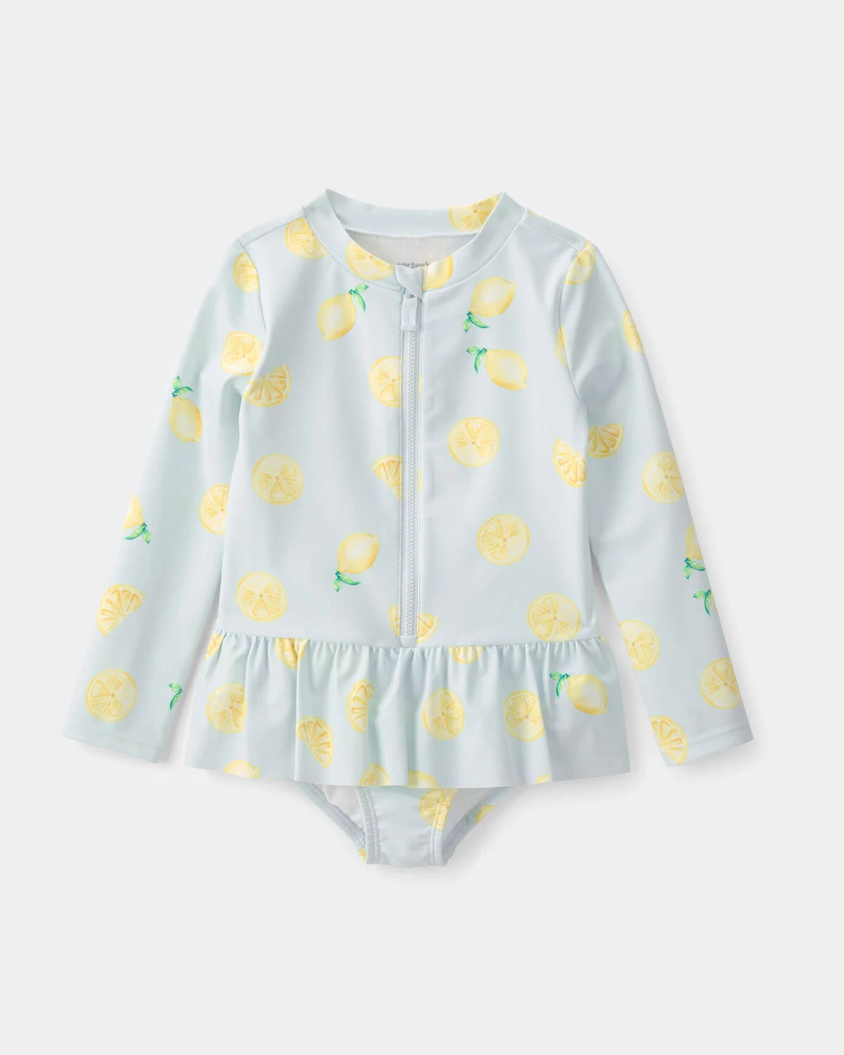 Toddler Girl 1-Piece Lemon Rashguard Swimsuit - Blue | Carter's | Carter's Inc