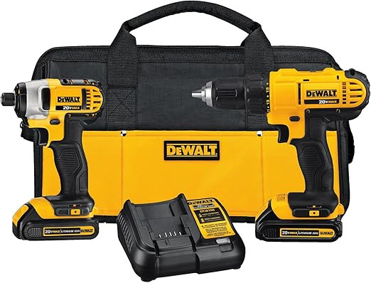 DEWALT 20V MAX Cordless Drill Combo Kit, 2-Tool (DCK240C2) | Amazon (US)