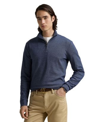 Polo Ralph Lauren Luxury Double Knit Jacquard Quarter Zip Pullover | Bloomingdale's Men | Bloomingdale's (US)