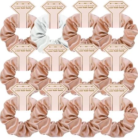 Hasoar Satin Bridesmaid Scrunchies 12 pack Proposal Gifts Elastics Hair Ties Scrunchies Bachelorette | Walmart (US)