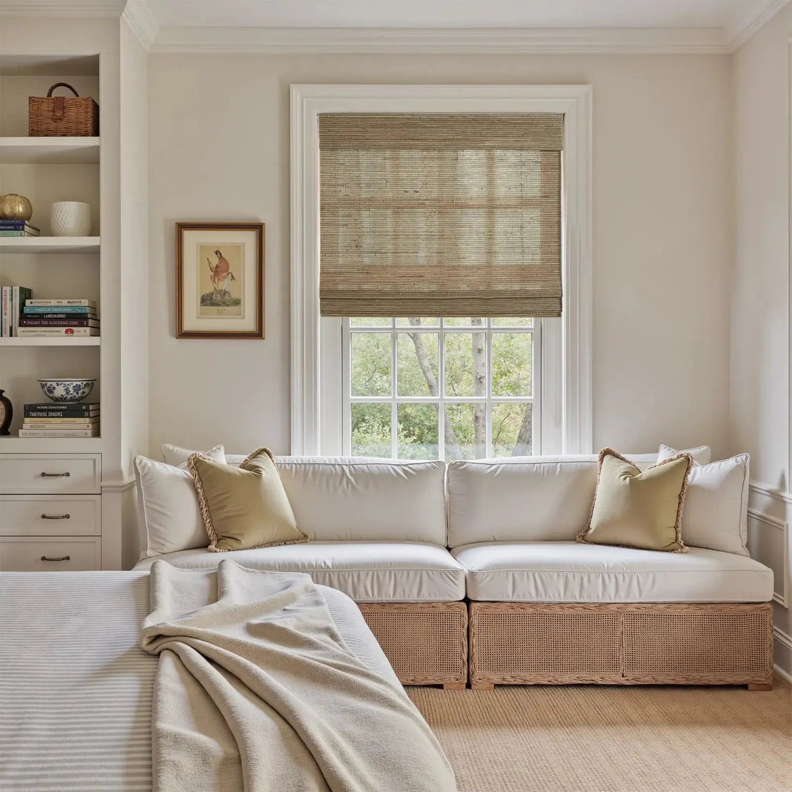 Natural Ramie Bamboo Woven Shade - Brown | TWOPAGES