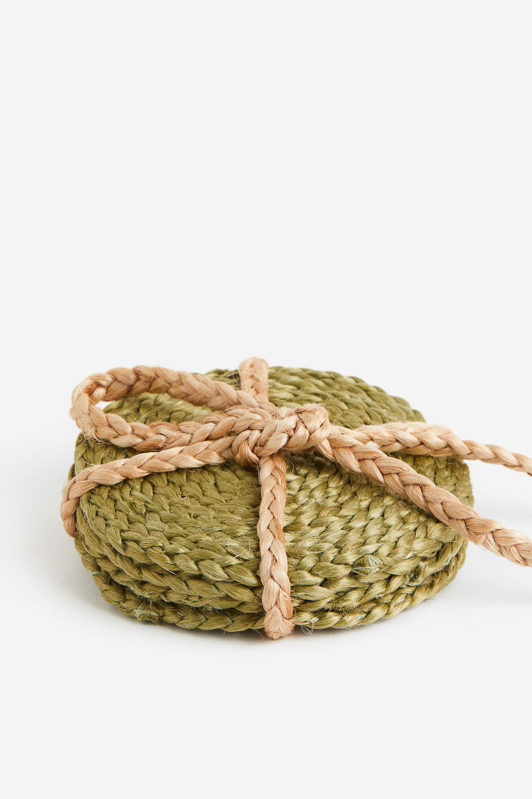 H & M - 4-pack coasters - Green | H&M (UK, MY, IN, SG, PH, TW, HK)
