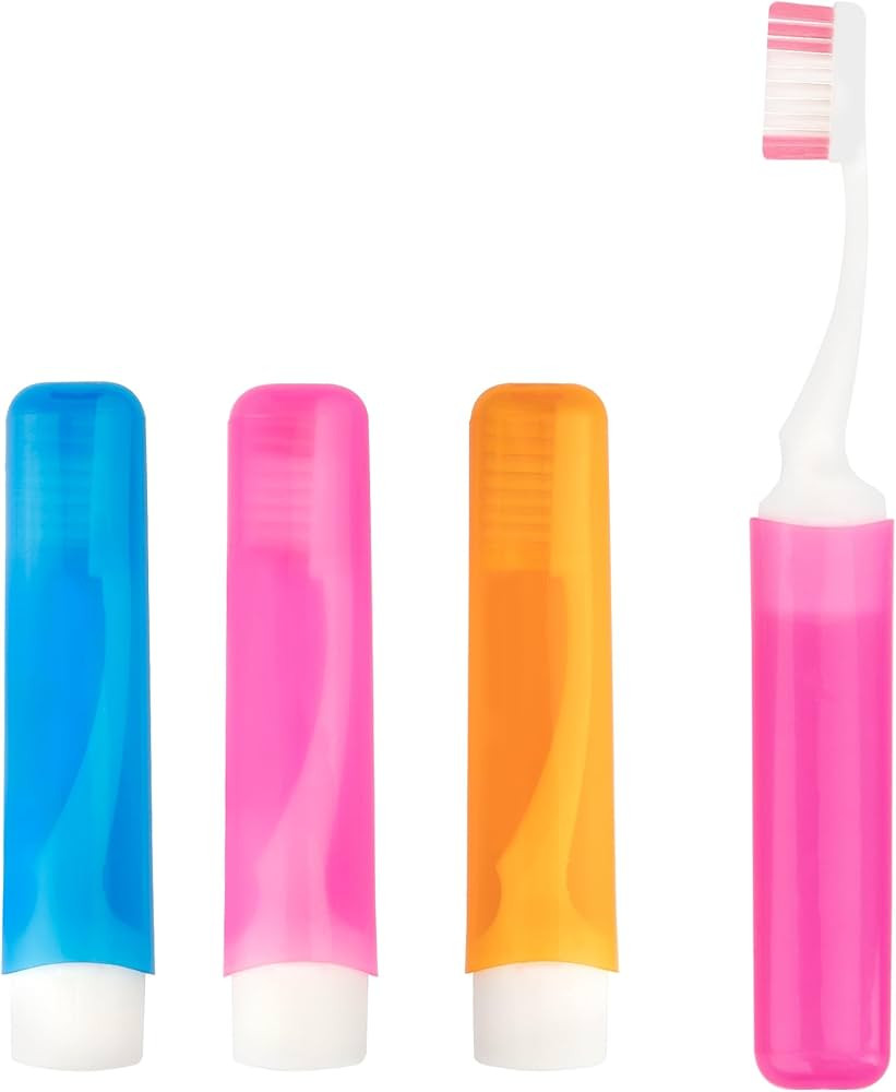 Travel Toothbrush Set - 3PCS Mini Soft Portable Toothbrushes With Covers, Small Folding Individua... | Amazon (US)