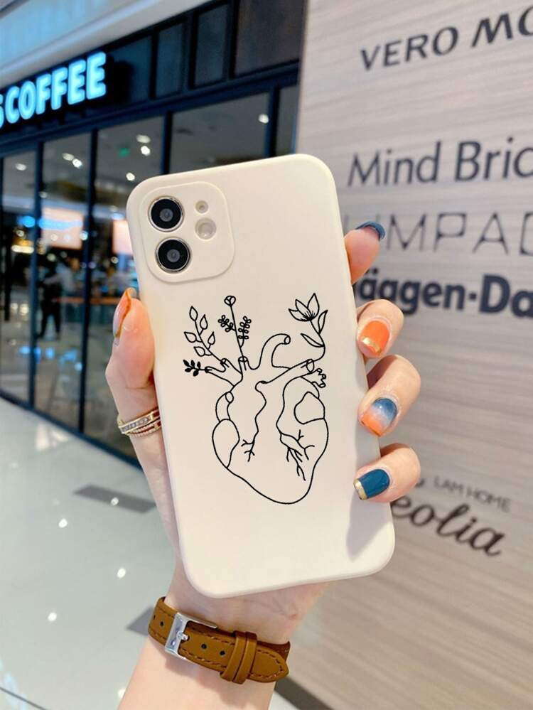 Heart Sketch Phone Case | SHEIN
