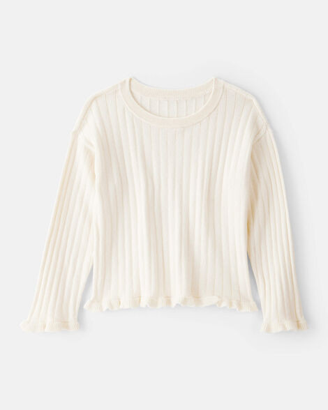 Toddler Girl Long-Sleeve Sweater - Cream | Carter's Inc