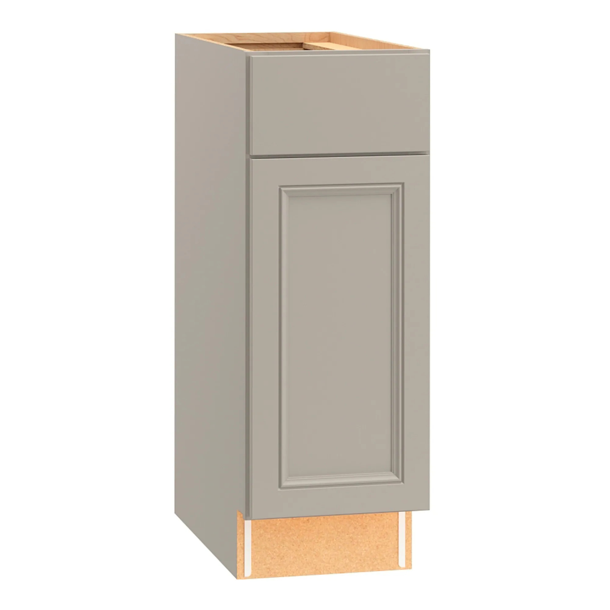 Diamond NOW Wintucket 12-in W x 35-in H x 23.75-in D Cloud Gray Base Fully assembled Cabinet (Recessed Panel Square) | G15 B12R | Lowe's