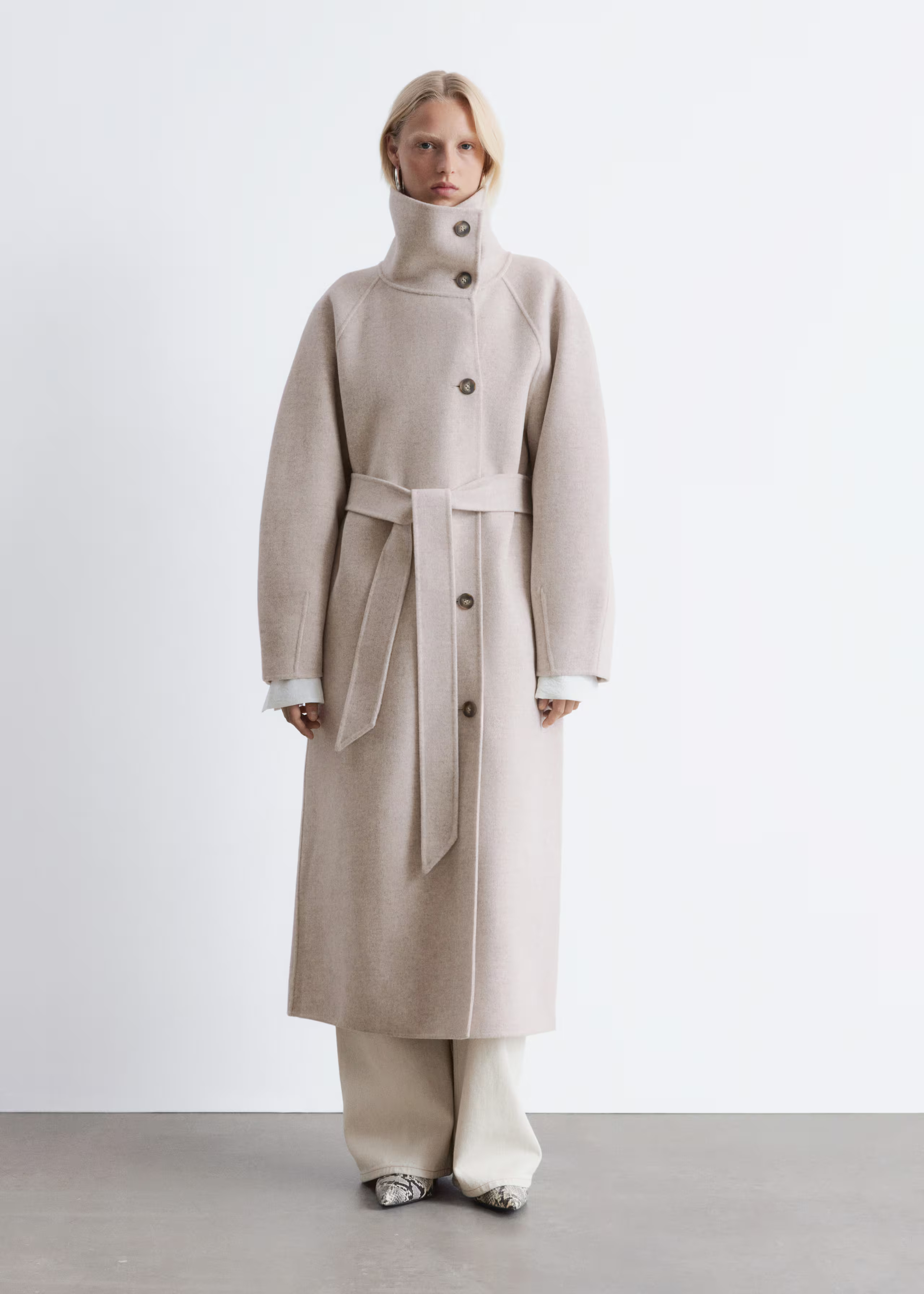 Funnel-Collar Wool Coat | & Other Stories - US