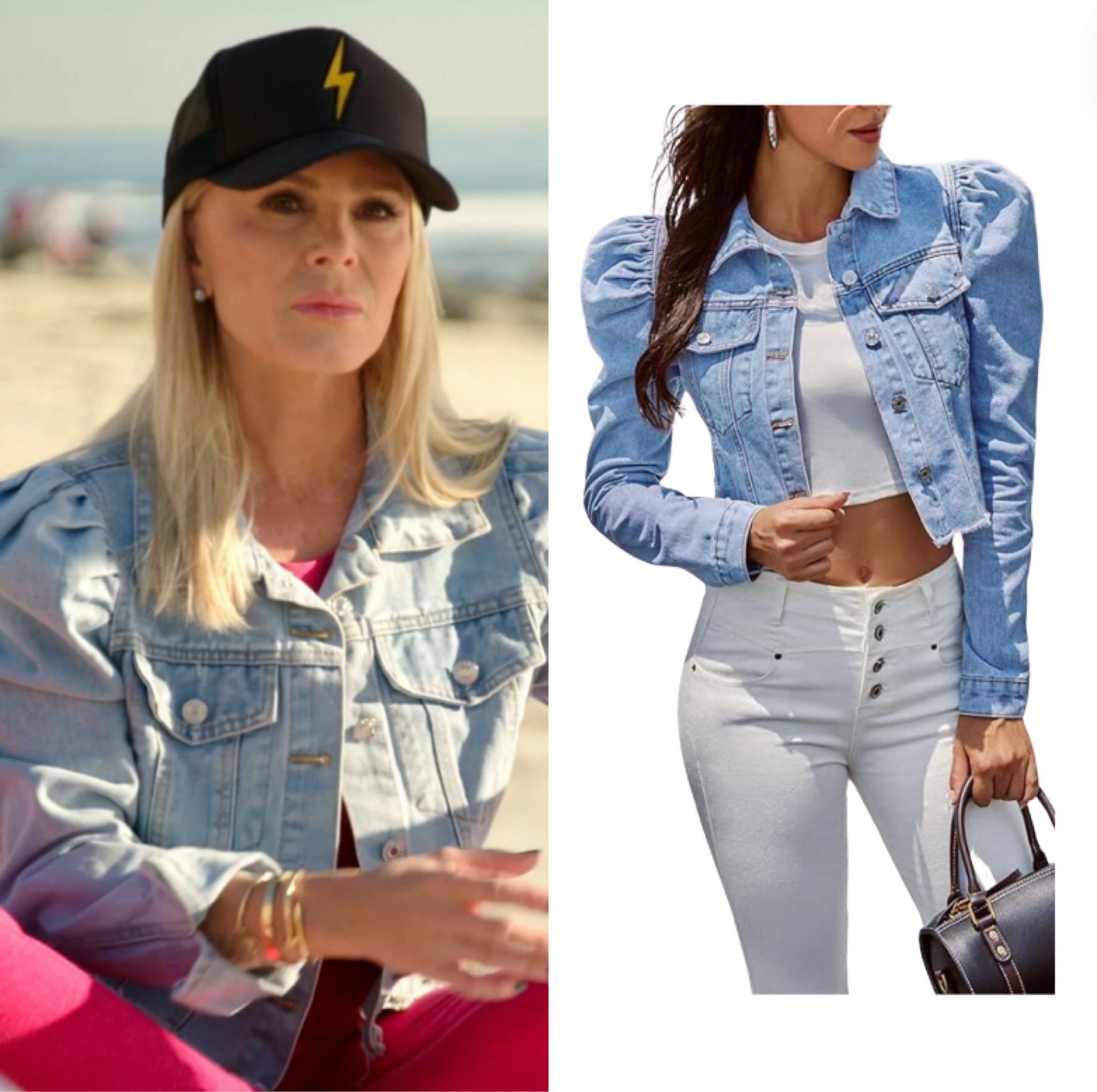 Tamra Judge’s Denim Puff Sleeve Jacket (ID: @tamrajudge on LTK)