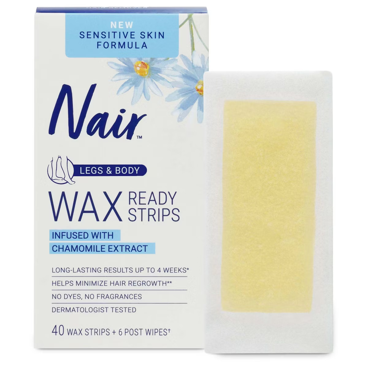 Nair Sensitive Hair Remover Legs & Body Wax Strips - 40ct | Target