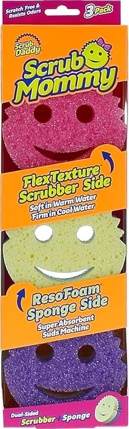 Scrub Daddy Scrub Mommy - Scratch-Free Multipurpose Dish Sponge - BPA Free & Made with Polymer Fo... | Amazon (US)