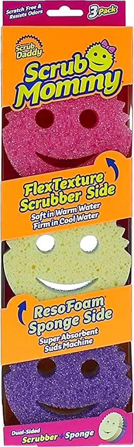 Scrub Daddy Scrub Mommy - Scratch-Free Multipurpose Dish Sponge - BPA Free & Made with Polymer Fo... | Amazon (US)