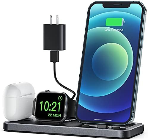 CEREECOO Portable 3 in 1 Charging Station for Apple Product, Foldable Travel Charger Stand for iW... | Amazon (US)