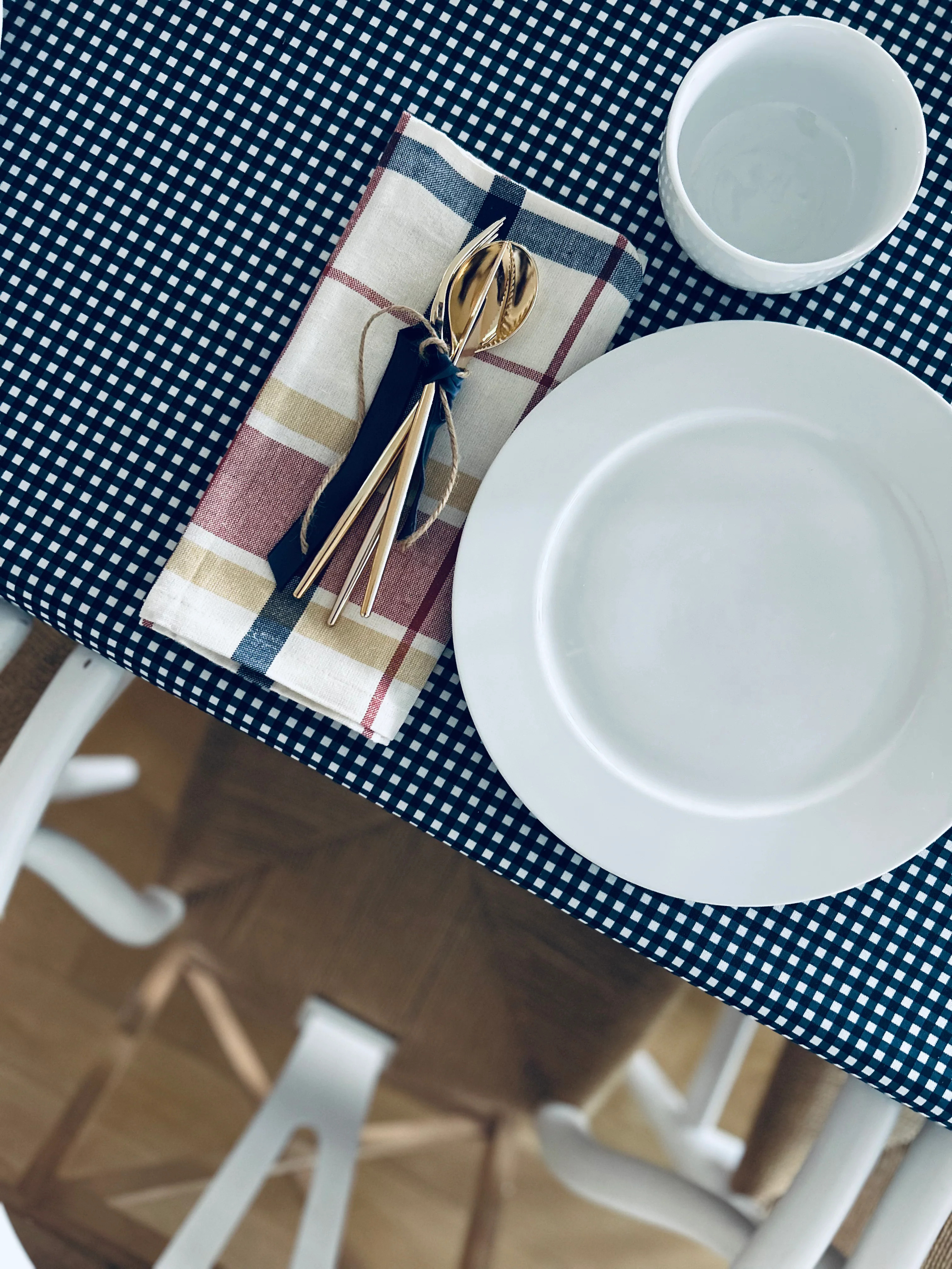 Everyday August Gingham - Navy | Table 06