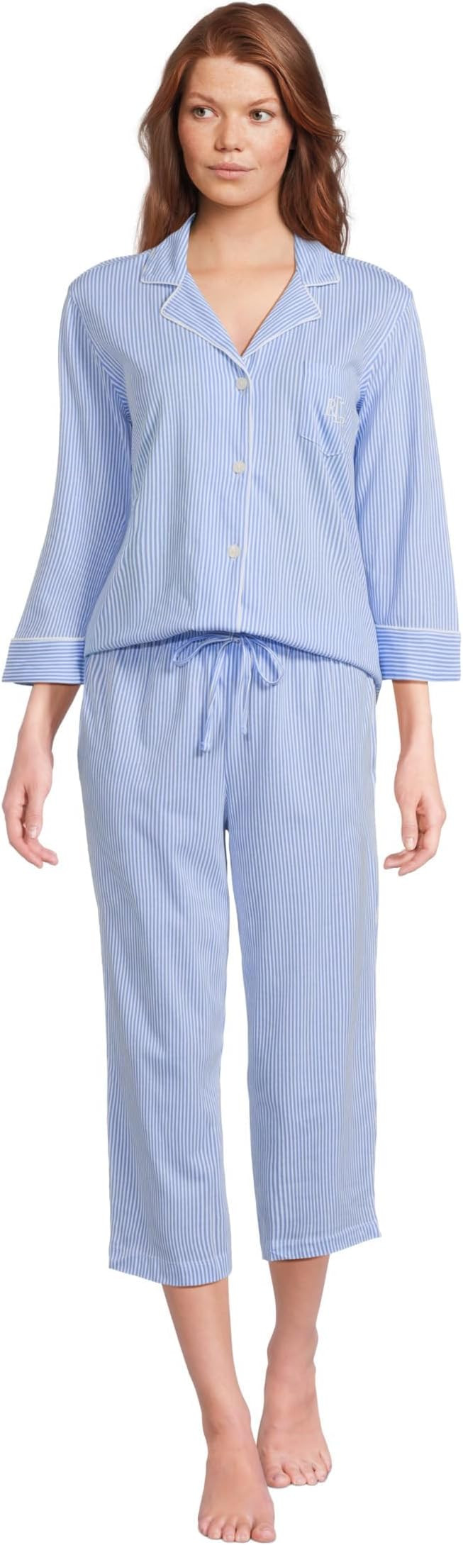 Lauren Ralph Lauren Essentials Bingham Knits Capri PJ Set | Amazon (US)