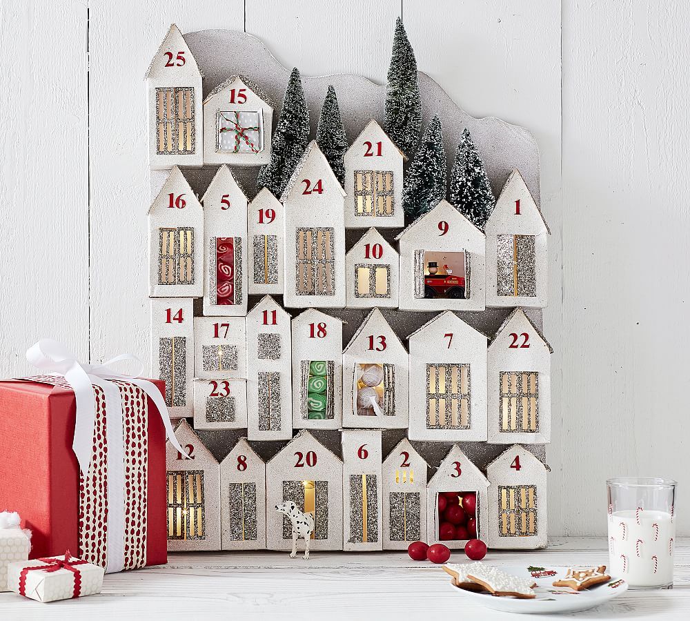 Lit Glitter Houses Advent Calendar | Pottery Barn (US)