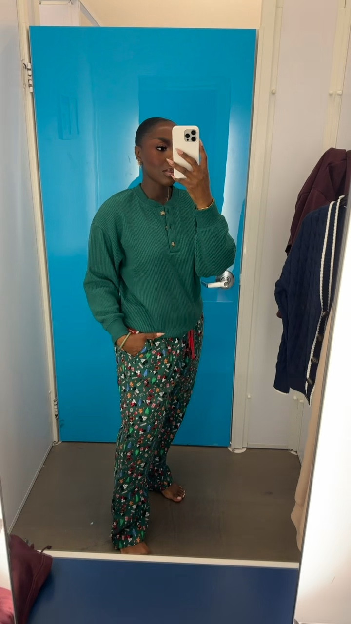 For fun, I grabbed a pair of pajamas, and I think that these are so cute! I got an XL in the bottoms, because I wanted to see how oversized they would be. I would get this XL, but a large would certainly fit me. I’m wearing a medium in the top and it’s so comfortable.

#LTKSeasonal #LTKStyleTip #LTKHoliday