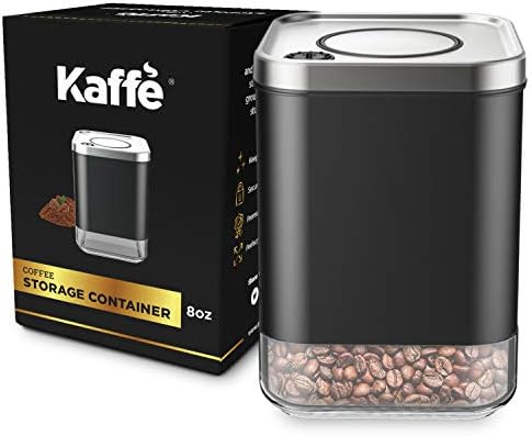 Kaffe Glass Storage Container. Coffee Canister - BPA Free Stainless Steel with Airtight Lid (8oz) | Amazon (US)