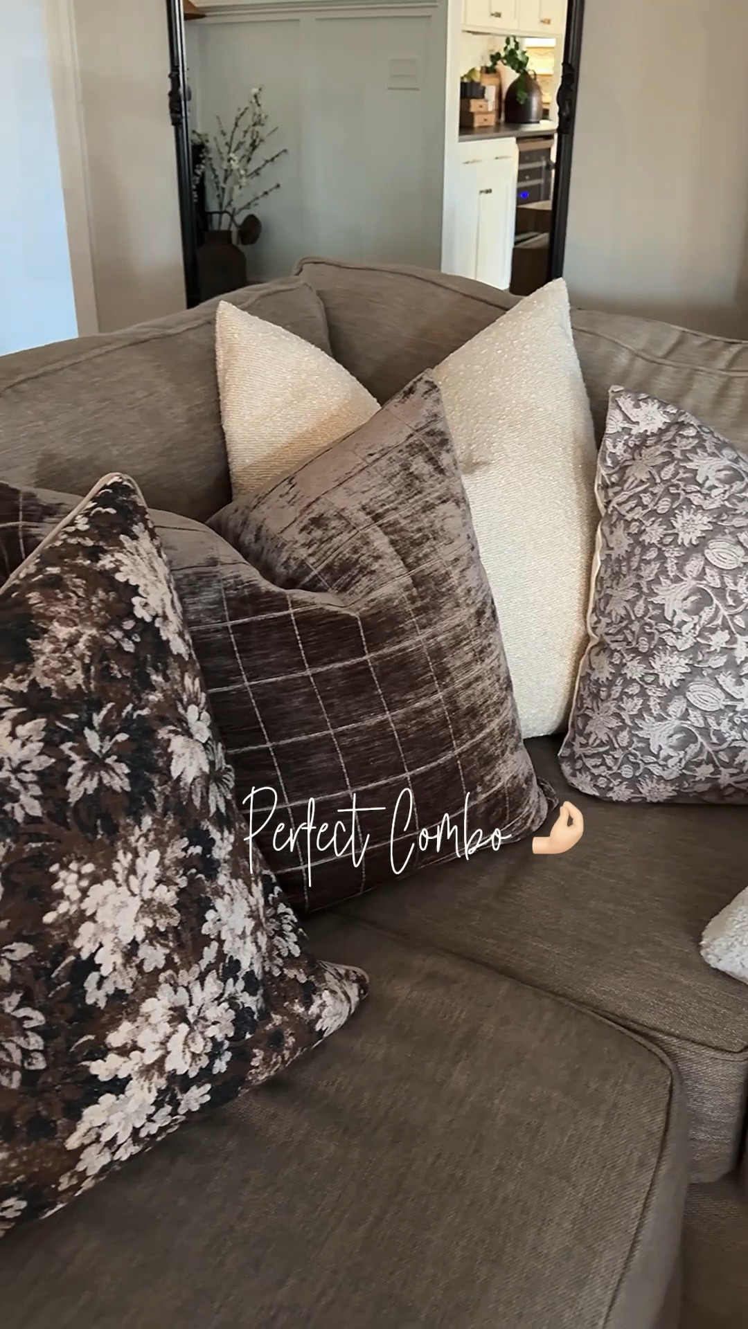 I love this warm cozy combo!! My beige boucle pillow is 22”x22”. The other pillows are 20”x20”. Always add 2” to your insert.

My coffee table is no longer available. I’ve linked 2 similar ones here.

Cozy throw pillows, pillow inserts, faux fur, floor mirror, console table, vintage inspired area rug, woven storage boxes, pedestal bowl, grapevine balls, coffee table book, black metal candle holders, brown ribbed flameless candles, wood tray, magnifying glass, pineapple snuffer, vintage wood bowl, flameless pillar candles, glass cylinder, rice stems, ottomans, stone pedestal 


#LTKHome #LTKSeasonal #LTKstorytime