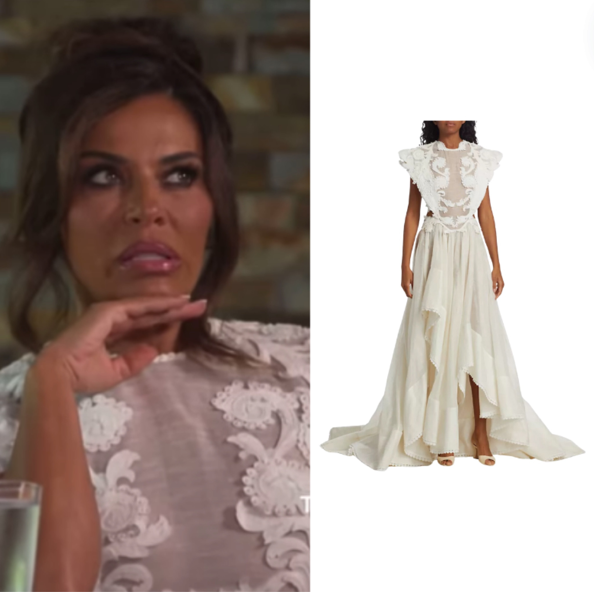 Dolores Catania’s White Lace Dress at the Real Housewives of New Jersey Season 14 Sit Down is by Zimmermann // Shop Similar 