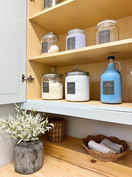 It didn’t take much to organize my laundry room cabinet but I’m so happy it’s now decluttered and better organized 🙌

#LTKhome