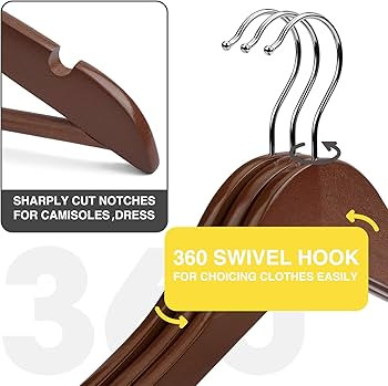 Wooden Hangers - 30 Pack - Clothes Hanger for Daily Used,Heavy Duty Wood Hangers with Precisely C... | Amazon (US)