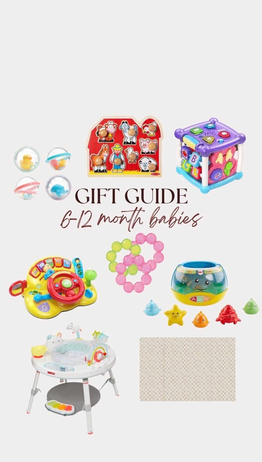 Gift guide for 6-12 month babies!!👶🏼🎄🎁

#giftguide #babies #kids #gift ideas 

#LTKHoliday #LTKGiftGuide #LTKBaby