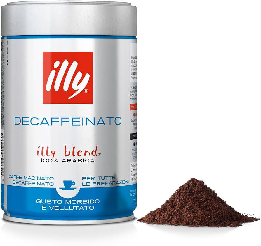 illy Ground Coffee Espresso - 100% Arabica Coffee Ground – Classico Decaf Roast - Notes of Cara... | Amazon (US)